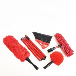 Telescopic Cleaning Tools Set Duster Broom Brush & Squeegee Extendable Cleaning Tool for Ceiling Windows Floors