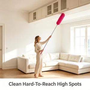 Telescopic Flexible Extendable Microfiber Duster for Ceiling Cleaning