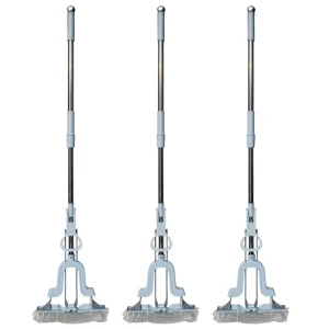 Telescopic Floor Cleaning Mop with PVA Sponge, Stainless Steel Handle, and Wringing Function