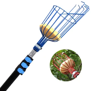 Telescopic Fruit Grabber Adjustable Fruit Picker for Apple Olive Avocado Mango Tree Lightweight OEM Industrial Grade