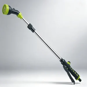 Telescopic Garden Watering Wand 180° Pivoting Head Multi Pattern Spray Adjustable Aluminum Lance