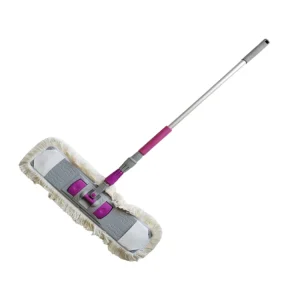 Telescopic Handle Electrostatic Clamp Flat Mop with Self-Washing Microfiber Pad