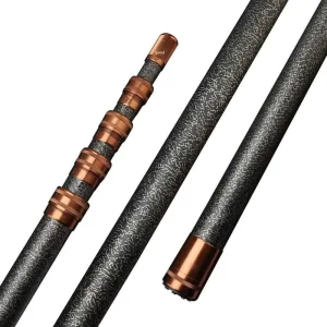 Telescopic High Voltage Insulation Extension Pole Fiberglass Material Lightweight with Universal Twist-on Metal Tip