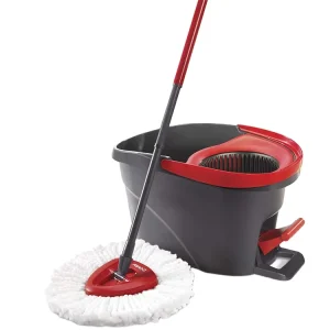 Telescopic Long Handle Microfiber Spin Flat Mop