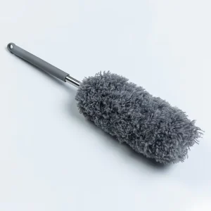 Telescopic Microfiber Duster Gray Soft Head + Stainless Steel Pole Ideal for Home Car & Ceiling Dusting