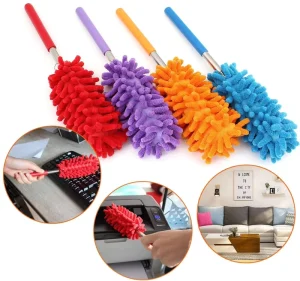 Telescopic Microfiber Hand Feather Duster for Cleaning
