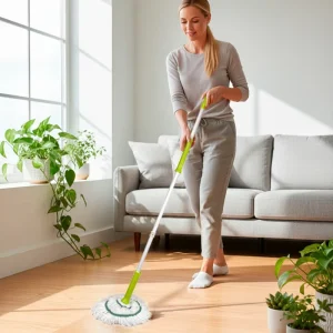 Telescopic Mop Rod 360 Rotary Spin Cotton Twist Mop Hands Free Floor Cleaning Mop Household Floor Cleaning Tool