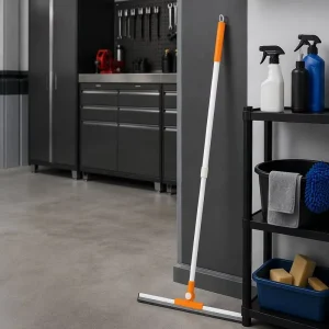 Telescopic PP Anti static TPR Durable Floor Squeegee 73 115cm Metal 2 in 1 Sweeping Squeegee