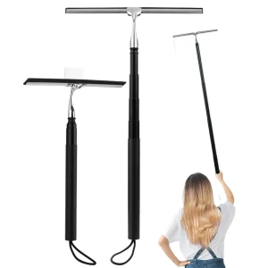 Telescopic Plastic Stainless Steel Window Squeegee Professional Glass Wiper Eco-Friendly for Floor Bathroom Shower Cleaning