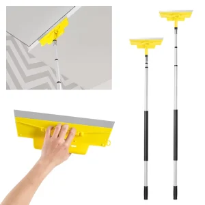 Telescopic Skimming Blade with Extension Pole for Wall Smoothing Drywall Finishing and Putty Application