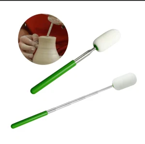 Telescopic Sponge Water Absorbing Rod with Wheel Throwing Function for Clay Pottery Cup Cleaning Model Tn20248