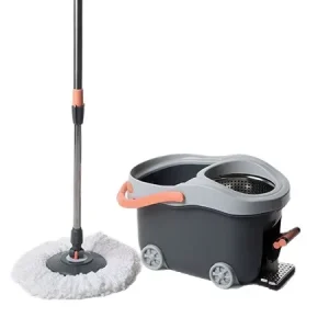 Telescopic Stainless Steel Pole Wet-Dry Floor Mop and Bucket Set with Pedal