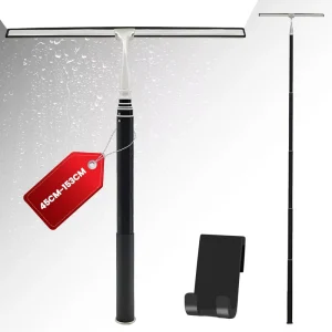 Telescopic Window and Shower Squeegee, 153cm, Silicone, Extendable Handle
