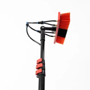 Telescoping Water Fed Pole Brush for Solar Panel and Window Cleaning