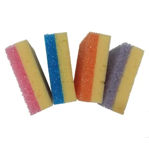 Temperature-Controlled Scratch-Free Dishwashing Sponge and Scouring Pads