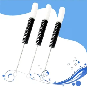 Test Tube Cleaning Scrubber Brushes with Cotton Tips Stainless Steel Handle Eco Friendly