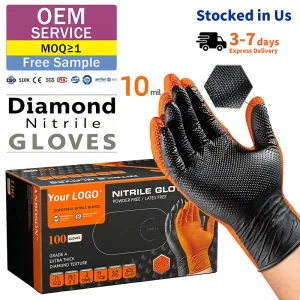 Textured Nitrile Gloves 8mil 10mil Heavy Duty for Agriculture Landscaping Farming PPE