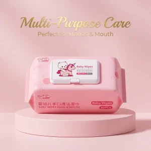 The Factory Offers 80 Pieces Per Bag Non Woven Biodegradable Unscented Baby Wipes 13×18 Size at Lower Price