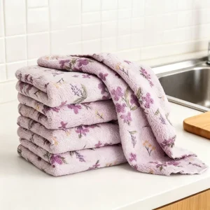 Thick Absorbent Kitchen Dish Cloth Wear resistant and Lint free Towel