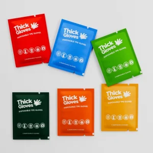 Thick Disposable TPE Gloves Multicolor Individual Packaging Food Grade for Kitchen Cleaning Household
