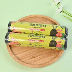 Thick Drawstring PE Garbage Bags 75x90cm, 10 Pieces per Roll, 0.018mm, 24g