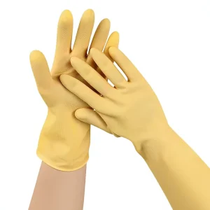Thick Latex Gloves for Household Use Kitchen Cleaning Oil-Resistant Non-Slip Hand Protection