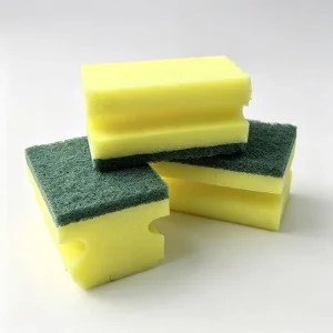Thick Sponge Scouring Pad with Comfortable Grip for Dish and Pot Cleaning