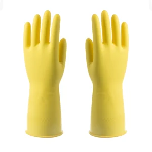 Thick Waterproof Reusable Eco-Friendly Latex Gloves with Smooth Lining for Cleaning, Gardening, and Kitchen Use
