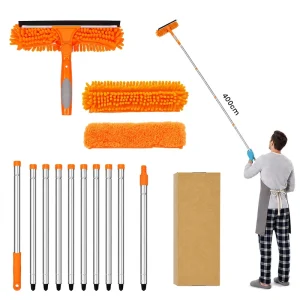 Thickened Cross Border 2 in 1 Window Cleaning Glass Wiper Double Sided Squeegee Stainless Steel