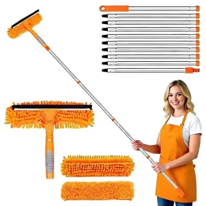 Thickened Cross Border 2 in 1 Window Cleaning Glass Wiper Double Sided Squeegee Stainless Steel for Cleaning