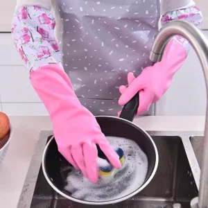Thickened Fleece Lined Thick Cleaning Gloves for Dish Washing Kitchen Household Chores Laundry Waterproof Oil Resistant Durable