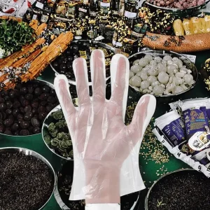 Thickened Food-Grade PE Disposable Household Gloves for Dining Table Cleaning, Factory Direct