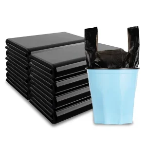 Thickened Household Trash Bags Black Extra Large Kitchen Size Tote Style Vest Handle Disposable Plastic Bags Model XS 019