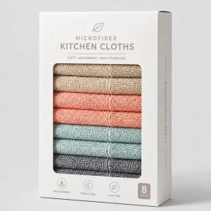 Thickened Kitchen Dish Cloth Non Stick Oil Microfiber Cleaning Rag Soft Highly Absorbent Scouring Pad for Pots Bowls Countertop