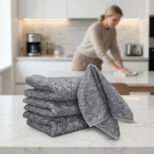 Thickened Kitchen Dish Cloth Reusable Cleaning Towel Strong Oil Absorption Household Dishwashing Rag