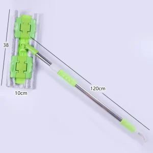 Thickened Microfiber Flat Mop with Rotatable Large Head and Clip-On Dust Removal