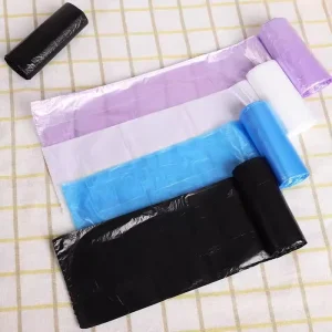 Thickened Mini Colored Flat Open Plastic Trash Bags for Desktop Waste Bins