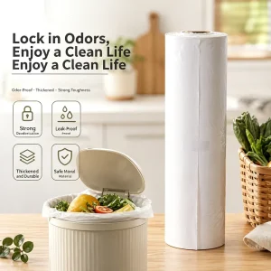 Thickened Odor Resistant Trash Bags Leakproof Durable Plastic Kitchen Garbage Bags for Daily Cleaning