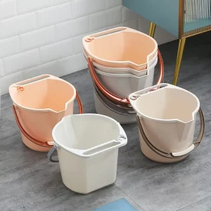 Thickened PP Plastic Household Bucket Large Capacity Stackable Storage Bucket Water Washing Cleaning Bucket With Handle