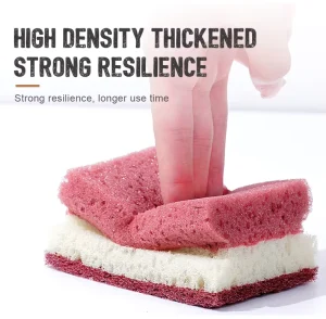 Thickened Perforated I Shaped Sponge Pad Multi purpose Kitchen Cleaning Sponge Scrubber for Dish Washing Pot Cleaning
