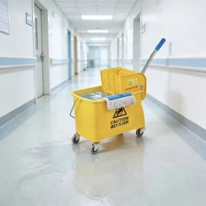 Thickened Plastic Commercial Water Squeezing Cart Hotel Large Capacity Hand Press Mop Bucket No Hand Washing Needed