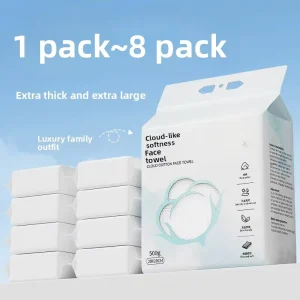 Thickened Soft Non Woven Face Towel Disposable Pull Out Makeup Remover and Sensitive Skin Cleansing Wipes 500g Plain Pattern