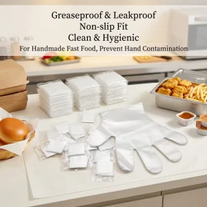 Thin Household Gloves Disposable PE Gloves Poly Plastic Gloves for Kitchen Food Handling and Cleaning