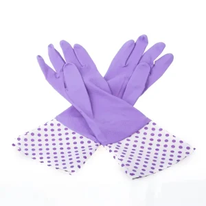 Thin Long-Sleeve Latex Household Cleaning Gloves