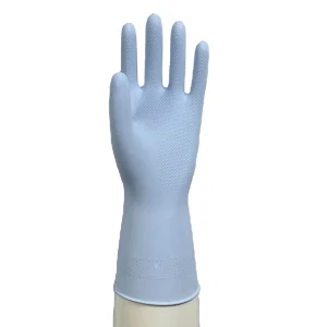 Thin PVC and Latex Long Cleaning Gloves, 10-Inch