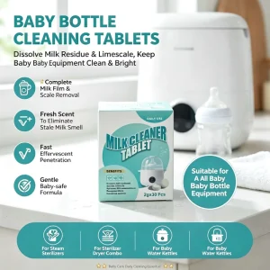 Thorough Stain Removal Deodorizing Safe Food Grade Ingredients for Newborns Baby Bottle Cleaning Tablets