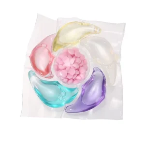 Three-Cell Laundry Detergent and Softener Pods with Fragrance Beads
