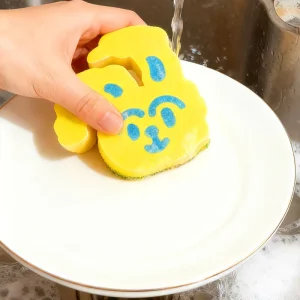 Three-Layer Heavy-Duty Grease-Removal Non-Scratch Kitchen Cleaning Sponge