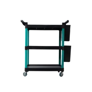 Three-Layer Mobile Rolling Garage Detailing Trolley with Wheels Auto Car Cleaning Tool Cart