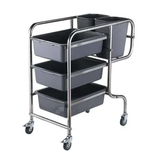 Three Layers Restaurant Service Cart Cleaning Trolley Hotel Trolley Room Service Car